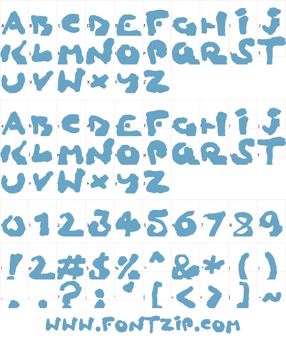 Childlike Blobs Font Character